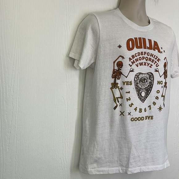 OUIJA - Colorful OUIJA Board Skeleton Graphic Short Sleeve White T Size Large - Picture 4 of 8